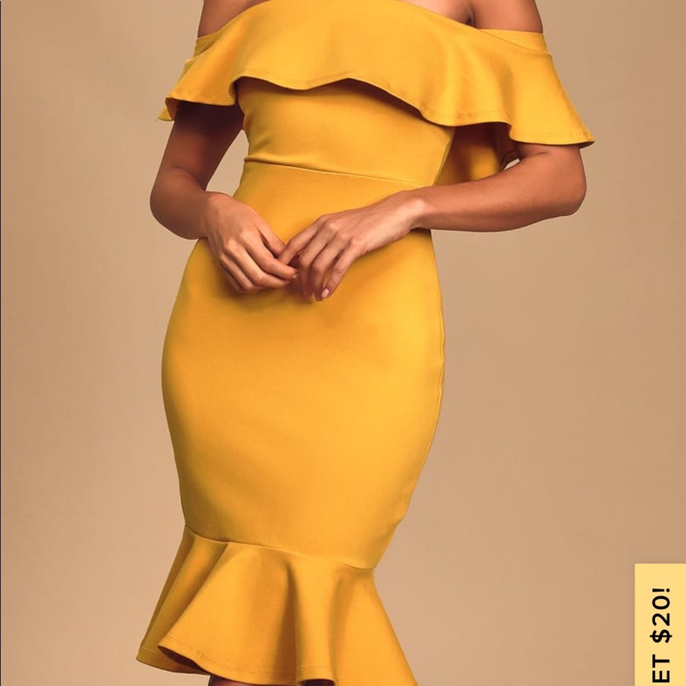 Lulu’s Confidence Boost off the shoulder dress